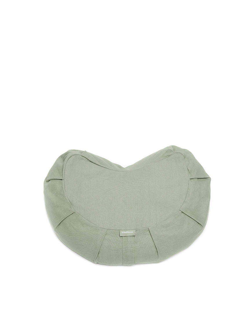 cotton halfmoon meditation cushion - supportive & durable