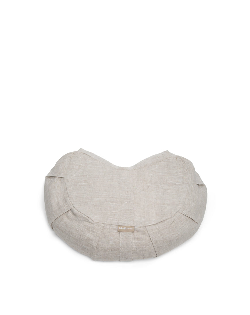 linen halfmoon meditation cushion cover - sustainable