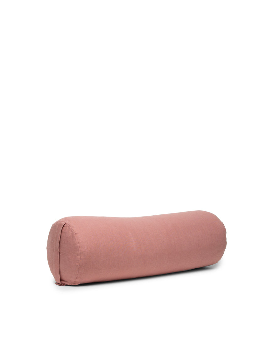 linen cylindrical bolster - supportive & durable