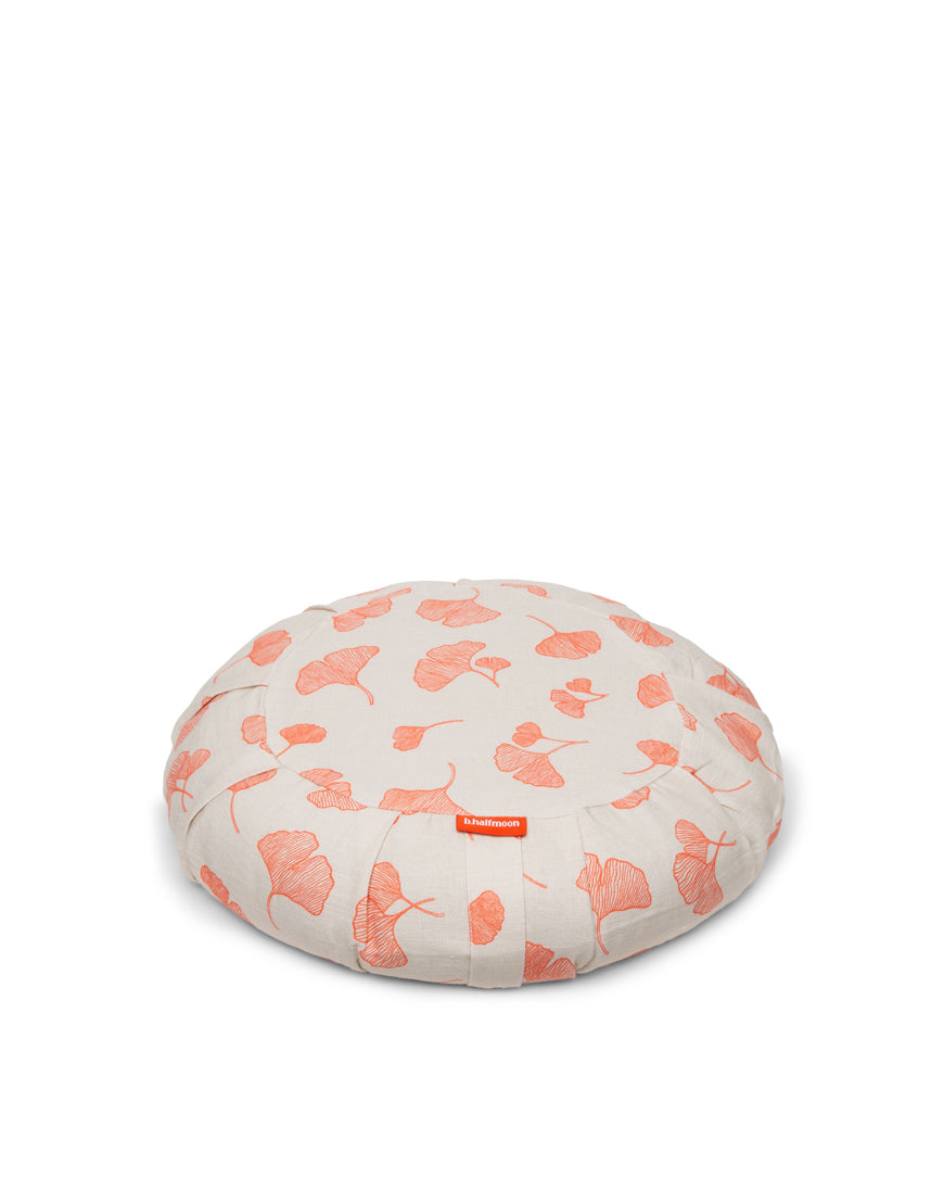 linen round meditation cushion collab - supportive