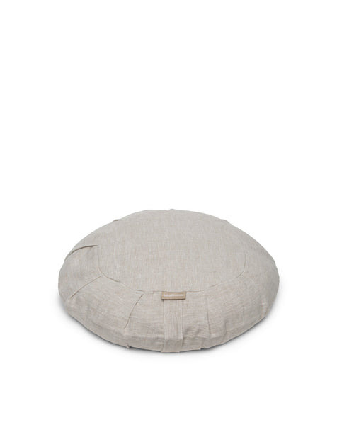 linen round meditation cushion - supportive & durable – b, halfmoon US