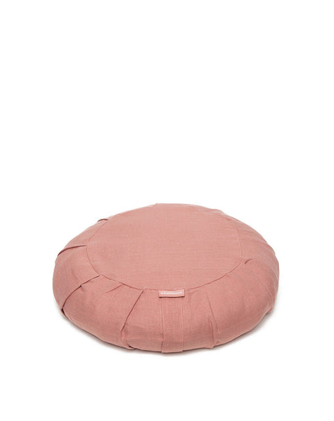 linen-round-meditation-cushion-cover-swatch-rose-clay-linen-1
